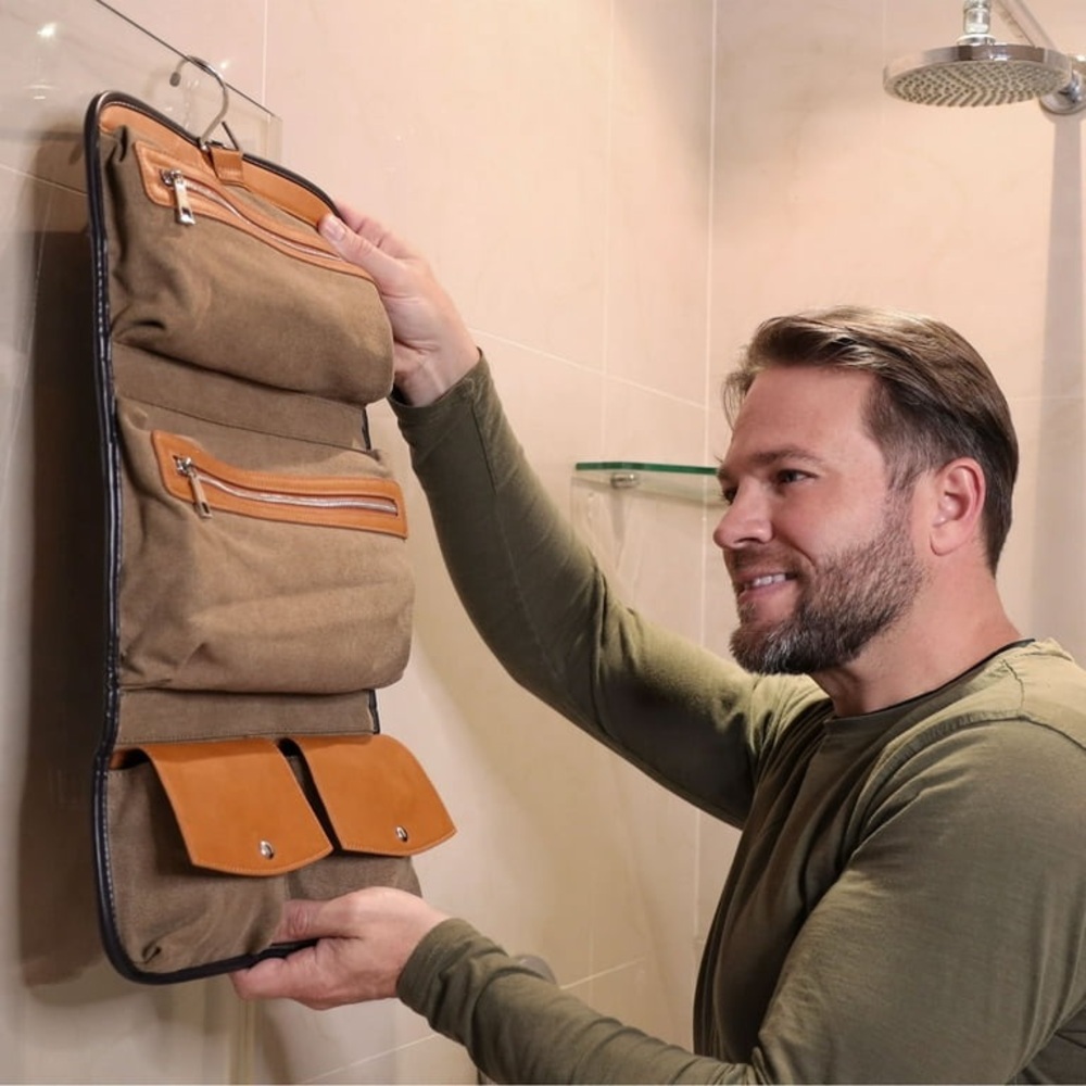 🆕 Brown and Tan Leather Men's Bag - Picture 7 of 7